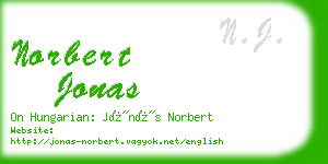 norbert jonas business card